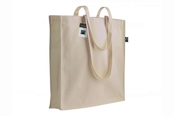 Shopper in cotone Fairtrade con soffietto