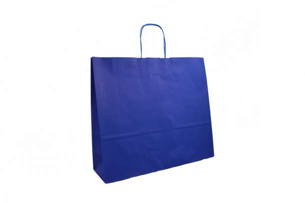 Shopper manico torciglione blu