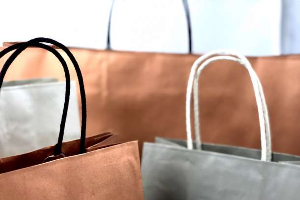 Shopper in carta platino