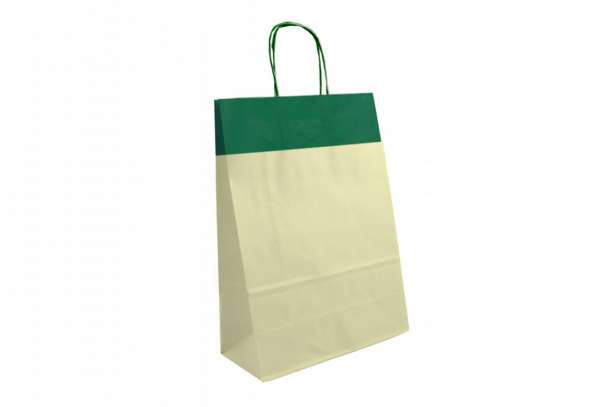 Shopper bicolore verde