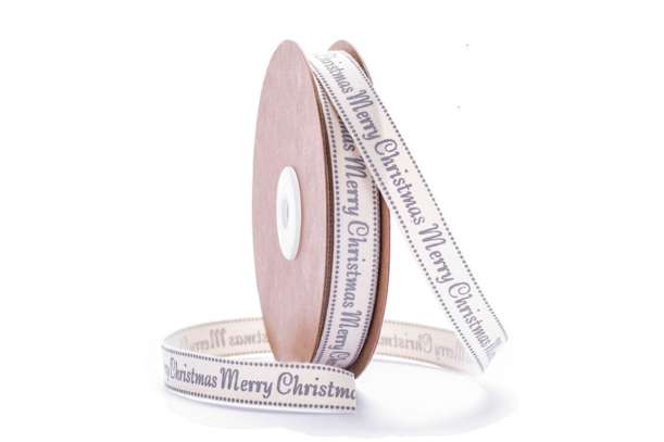 Nastro Merry Christmas Grigio
