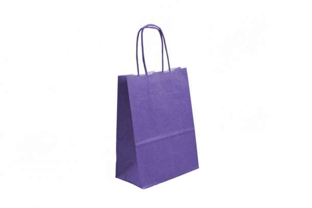 Shopper manico torciglione viola