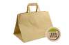 Shopper take away manico piattina avana riciclato
